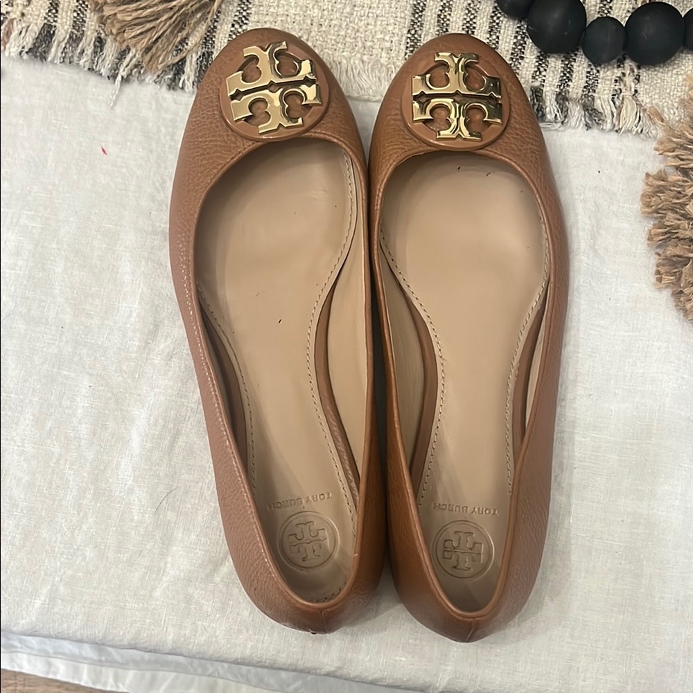 Tory Burch Tan Ballet Flats Size 9